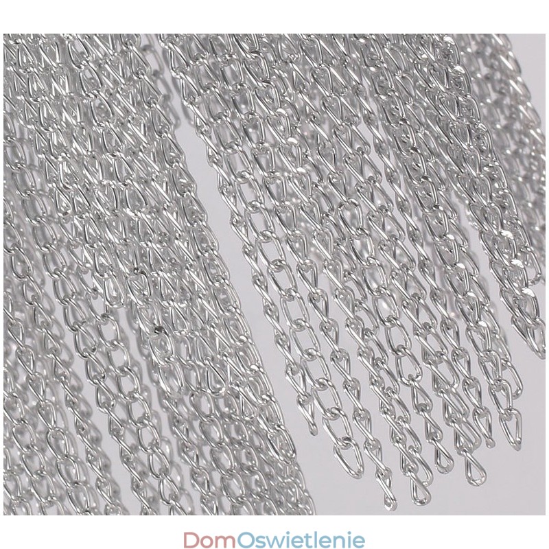 Aluminiowe frędzle żyrandol designerski wisząca lampa srebrny kolor