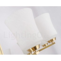 15-punktowy, duży, luksusowy, rustykalny, retro, zabytkowy, mosiężny żyrandol wiszący z kloszami ze szkła