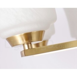 15-punktowy, duży, luksusowy, rustykalny, retro, zabytkowy, mosiężny żyrandol wiszący z kloszami ze szkła