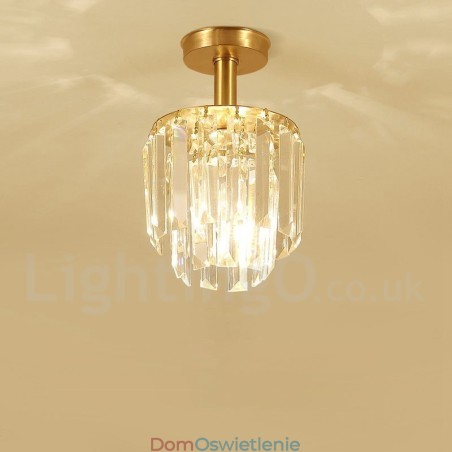 Czysty mosiądz Rustykalny Lodge Nordic Style Flush Mount Kryształowe lampy sufitowe Czysty mosiądz Rustykalny Lodge Nordic Style Flush Mount Kryształowe lampy sufitowe