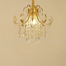Czysty mosiądz Rustykalny Lodge Nordic Style Flush Mount Kryształowe lampy sufitowe