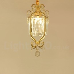 Czysty mosiądz Rustykalny Lodge Nordic Style Flush Mount Kryształowe lampy sufitowe