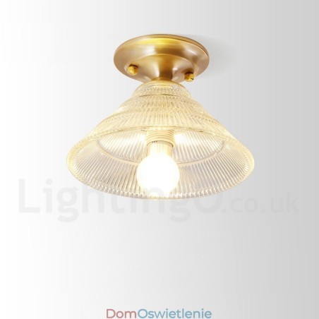 Czysta mosiężna rustykalna lampa sufitowa w stylu nordyckim Lodge Flush Mount z kloszem szklanym Czysta mosiężna rustykalna lampa sufitowa w stylu nordyckim Lodge Flush Mount z kloszem szklanym
