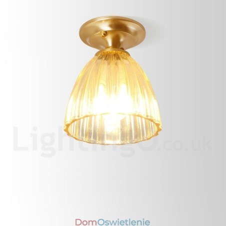 Czysta mosiężna rustykalna lampa sufitowa w stylu nordyckim Lodge Flush Mount z kloszem szklanym Czysta mosiężna rustykalna lampa sufitowa w stylu nordyckim Lodge Flush Mount z kloszem szklanym