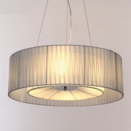 Drum 4 Light Pendant Modern Lamp z abażurem materiałowym