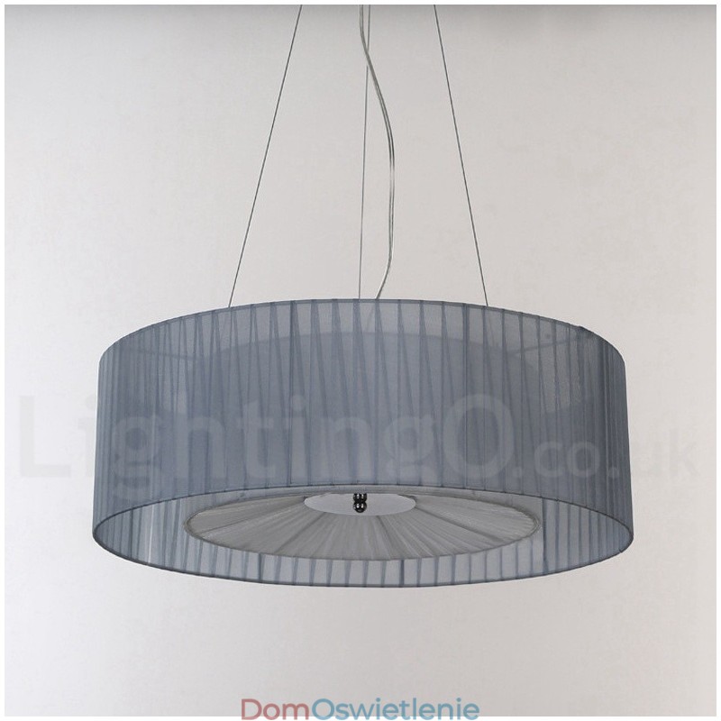 Drum 4 Light Pendant Modern Lamp z abażurem materiałowym