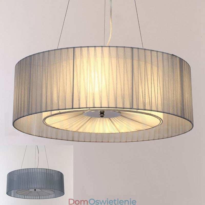 Drum 4 Light Pendant Modern Lamp z abażurem materiałowym