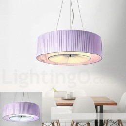 Drum 4 Light Pendant Modern Lamp z abażurem materiałowym