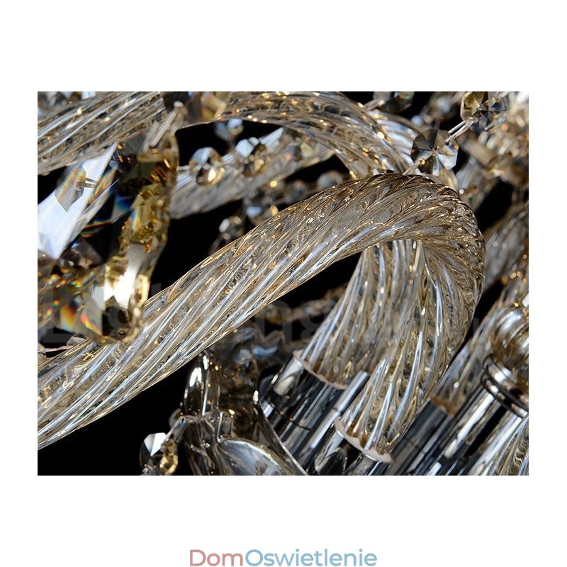 6 świateł Retro Cognac Color K9 Crystal Nowoczesny żyrandol