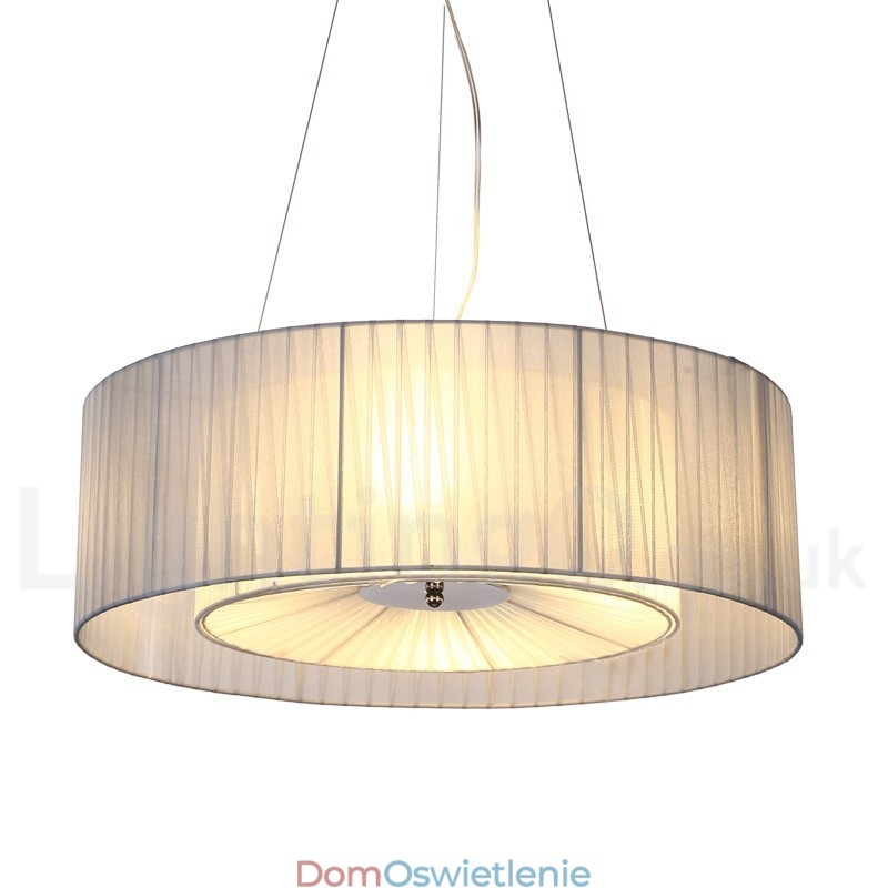 Drum 4 Light Pendant Modern Lamp z abażurem materiałowym