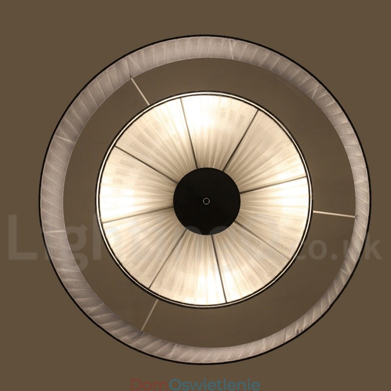 Drum 4 Light Pendant Modern Lamp z abażurem materiałowym