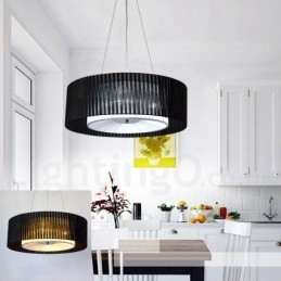 Drum 4 Light Pendant Modern Lamp z abażurem materiałowym
