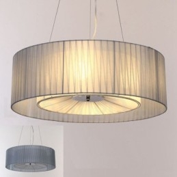 Drum 4 Light Pendant Modern Lamp z abażurem materiałowym
