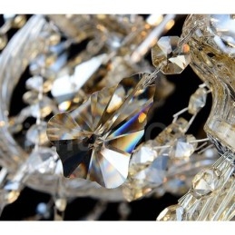 12 świateł Retro Cognac Color K9 Crystal Nowoczesny żyrandol