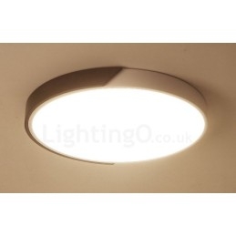 Retro Walnut Color Wood Ultra cienkie okrągłe ściemnialne lampy sufitowe z kloszem akrylowym, które można również stosować jako oświetlenie ścienne