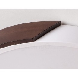 Retro Walnut Color Wood Ultra cienkie okrągłe ściemnialne lampy sufitowe z kloszem akrylowym, które można również stosować jako oświetlenie ścienne