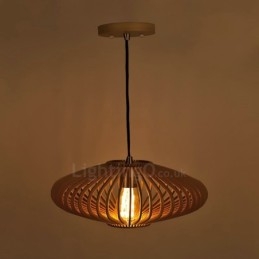 1 Światło Latarnia Vintage Drewniany Żyrandol Industrial Wind Loft Drewno Liniowe Oświetlenie Wiszące
