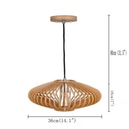 1 Światło Latarnia Vintage Drewniany Żyrandol Industrial Wind Loft Drewno Liniowe Oświetlenie Wiszące