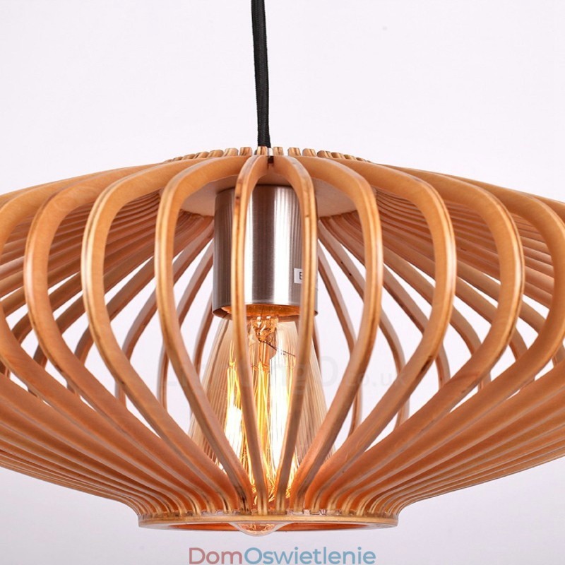 1 Światło Latarnia Vintage Drewniany Żyrandol Industrial Wind Loft Drewno Liniowe Oświetlenie Wiszące