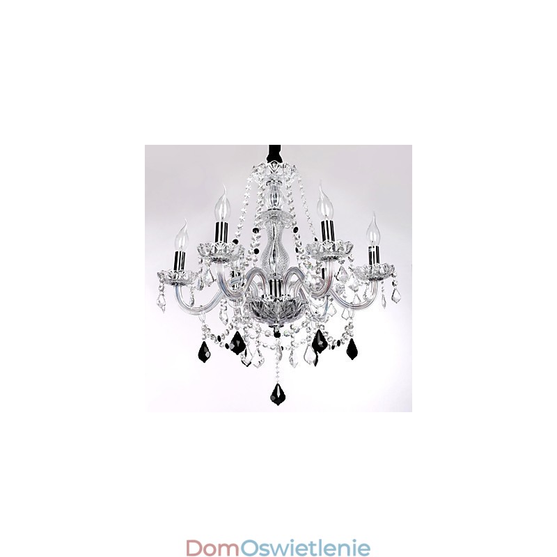 Świeca wyróżniona luksusowym żyrandolem z 6 światłami
