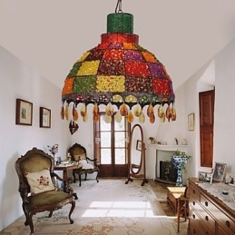 Miniaturowy żyrandol w stylu vintage, lampa ręczna