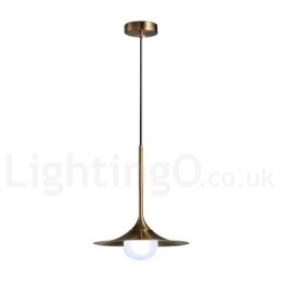 1 Lekka lampa wisząca w stylu industrialnym, w kolorze złotym, w stylu mini, galwanicznie malowana, z kloszem szklanym