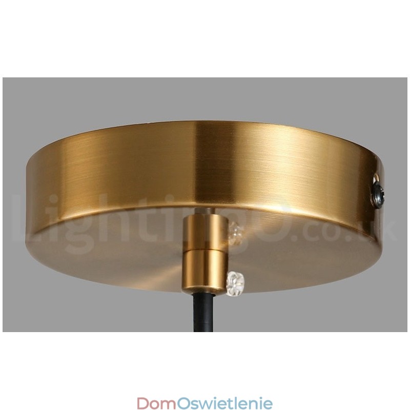 1 Lekka lampa wisząca w stylu industrialnym, w kolorze złotym, w stylu mini, galwanicznie malowana, z kloszem szklanym