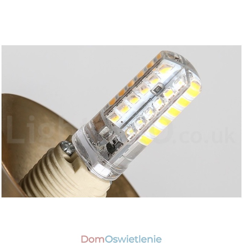 1 Lekka lampa wisząca w stylu industrialnym, w kolorze złotym, w stylu mini, galwanicznie malowana, z kloszem szklanym