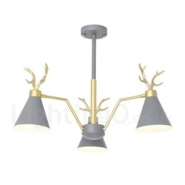 3-punktowy nowoczesny żyrandol Nordic Macaron Antlers