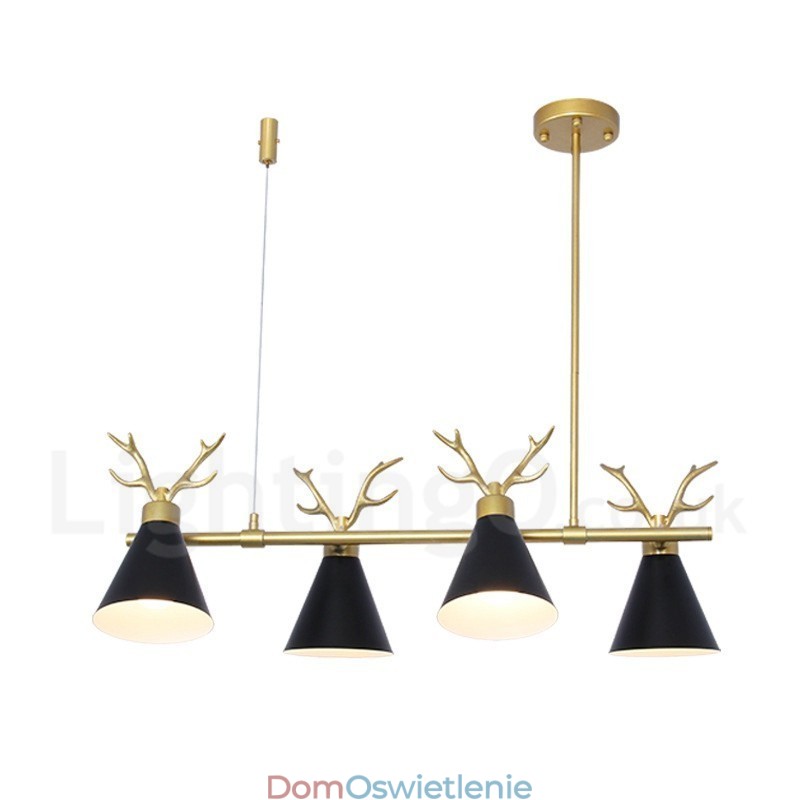 4-światłowy żyrandol Nordic Macaron Modern Antlers