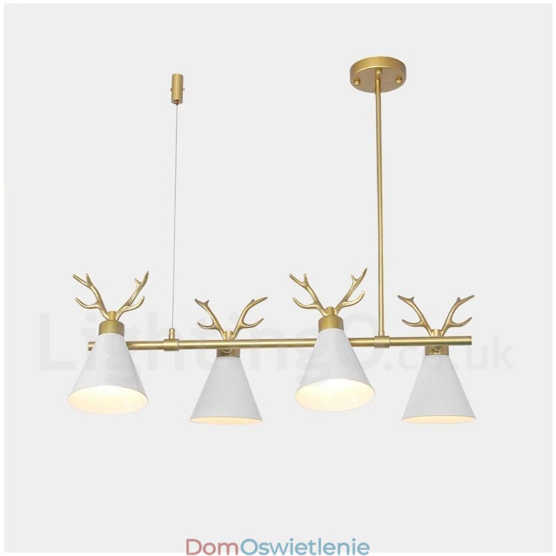 4-światłowy żyrandol Nordic Macaron Modern Antlers