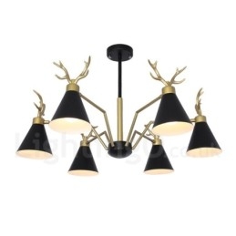 6-światłowy żyrandol Nordic Macaron Modern Antlers