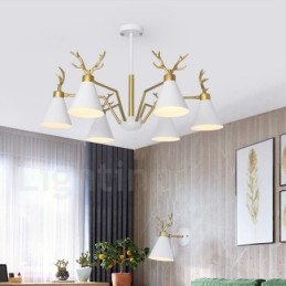 6-światłowy żyrandol Nordic Macaron Modern Antlers