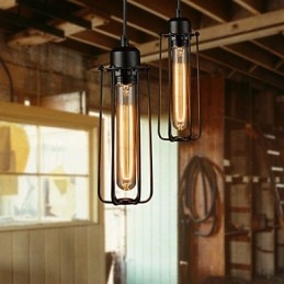 Żyrandol Mini Styl Rustykalny Domek Retro Metal 3 Światła Wisząca Lampa