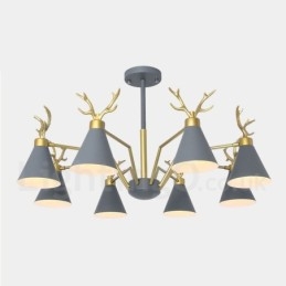 8-punktowy nowoczesny żyrandol Nordic Macaron Antlers