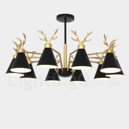 10-punktowy żyrandol Nordic Macaron Modern Antlers