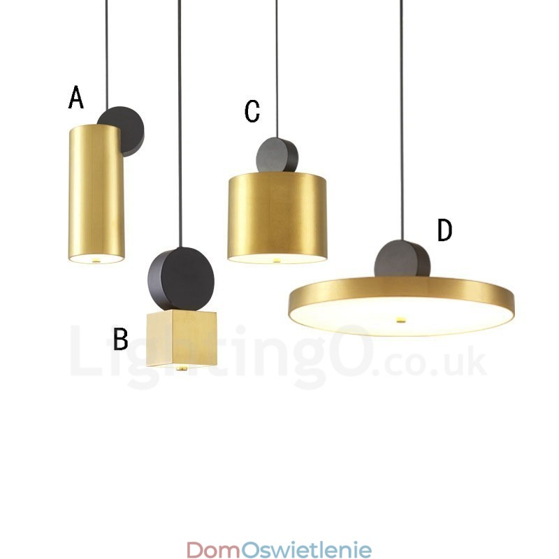 4 style złota czarna lampa wisząca postmodernistyczna