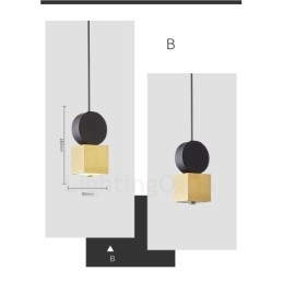 4 style złota czarna lampa wisząca postmodernistyczna