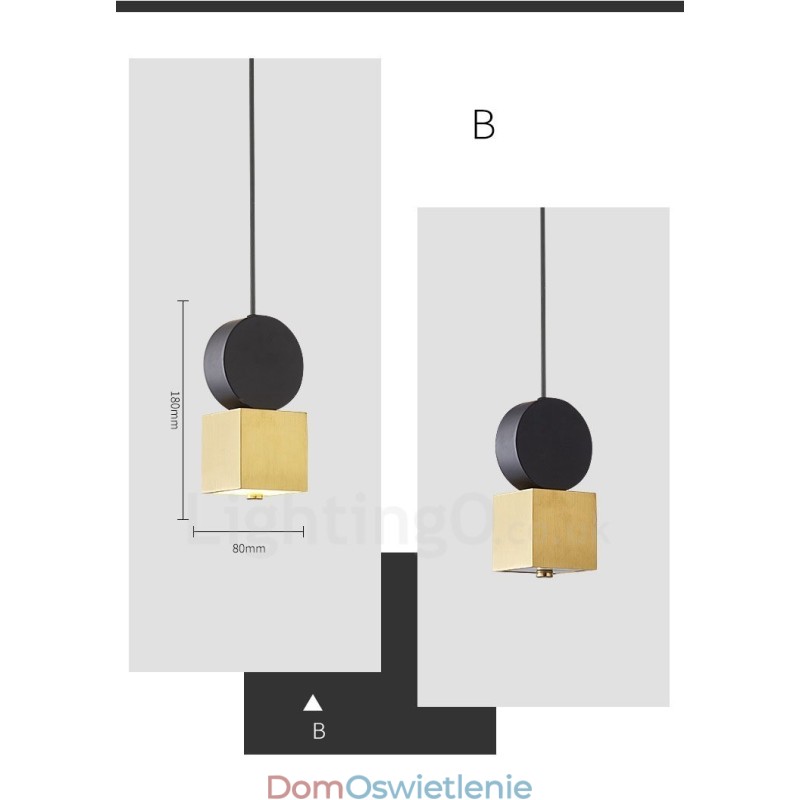 4 style złota czarna lampa wisząca postmodernistyczna