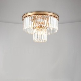 Postmodernistyczna luksusowa okrągła lampa sufitowa K9 Crystal Flush Mount Exhibition Hall