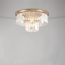 Postmodernistyczna luksusowa okrągła lampa sufitowa K9 Crystal Flush Mount Exhibition Hall