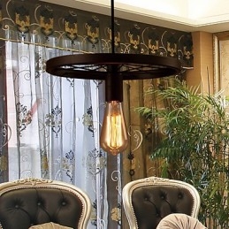 Industrial 1 light Vintage In Iron Shade Wisząca lampa