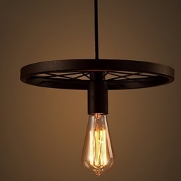 Industrial 1 light Vintage In Iron Shade Wisząca lampa