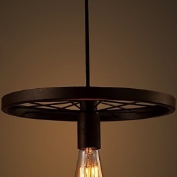 Industrial 1 light Vintage In Iron Shade Wisząca lampa