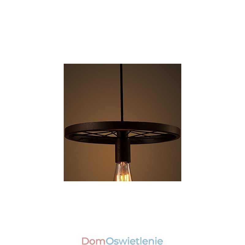 Industrial 1 light Vintage In Iron Shade Wisząca lampa