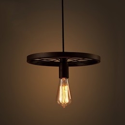 Industrial 1 light Vintage In Iron Shade Wisząca lampa