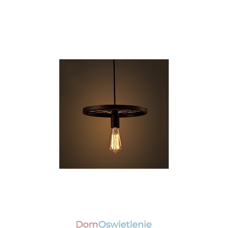 Industrial 1 light Vintage In Iron Shade Wisząca lampa