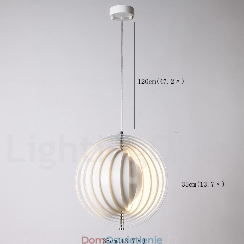 Kula Biała Obrót Postmodernistyczna DIY Wisząca Lampa