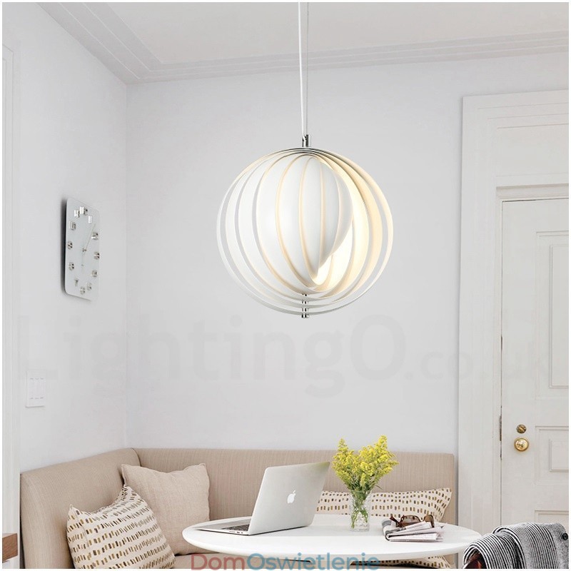 Kula Biała Obrót Postmodernistyczna DIY Wisząca Lampa