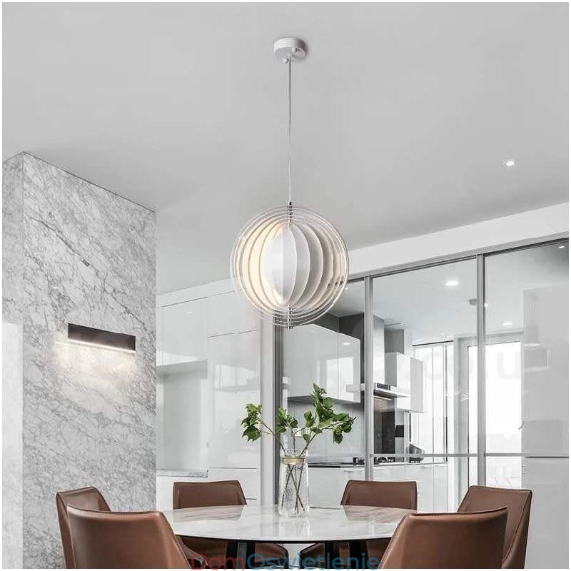 Kula Biała Obrót Postmodernistyczna DIY Wisząca Lampa